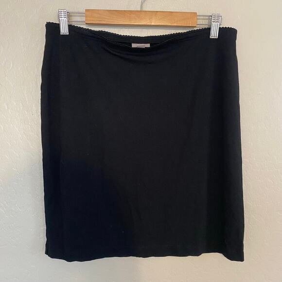 J. Jill Dresses & Skirts - J.Jill Skirt Size Medium Petite Stretch Black Career Work Elastic Waist Pull On